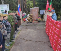Митпнг и возложение цветов с Квакшинской МОУ СОШ.

